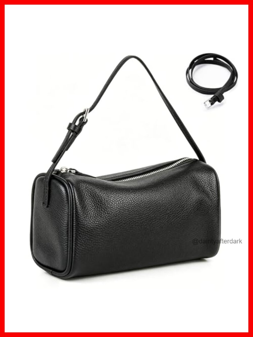 Genuine Leather Crossbody Bag Hand-Stitched Hobo Purse